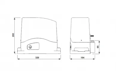 AVO ALO 424 BASE Set für Schiebetore bis 400 kg