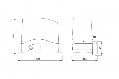 AVO ALO 724 Set for sliding gates up to 700 kg