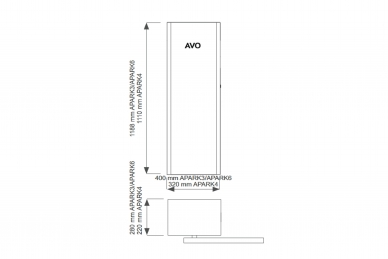 AVO APARK6 Central barrier unit for 6-8.4 m arm