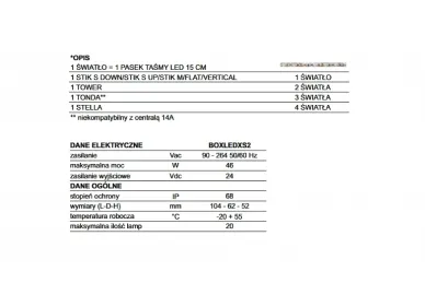 AVO EG50L Column, height 50 cm, with built-in LED lighting