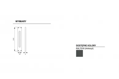 AVO STIKFD Oświetlenie ogrodowe LED, kolor RAL7016 