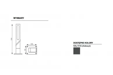 AVO STIKMD LED-Gartenbeleuchtung, Farbe grau RAL7016