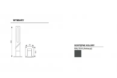 AVO STIKTD LED garden lighting, color RAL 7016