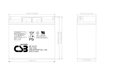 Batterie 12V 17Ah GP12170