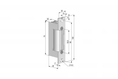 BeFo 11211 Gâche électrique à faible courant 12V AC/DC