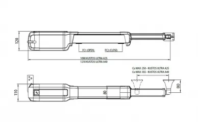 BFT 2600867 Self-locking tubular actuator KUSTOS ULTRA BT A25