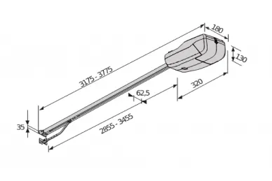 BFT 2601449 Operatore per porte da garage TIZIANO B GDA 260 S01
