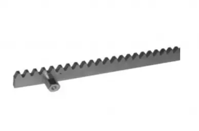BFT 2611083 Barra dentata in acciaio 30x8, in sezioni da 1 m con distanziali di montaggio, modulo M4