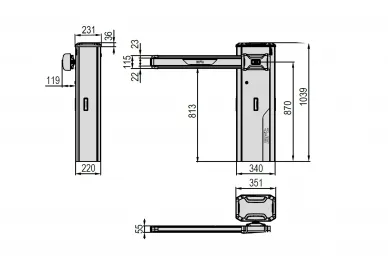 BFT 2612806 MAXIMA ULTRA 36 230V EX4 Colonne de barrière pour 3m