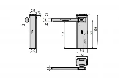 BFT 2612818 GIOTTO BT A ULTRA36 230V50 Barrière jusqu'à 4m