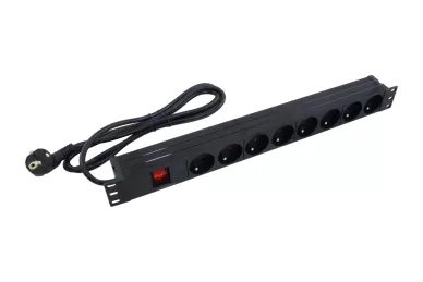 Bloc d'alimentation pour rack 19'' - 8 prises avec interrupteur