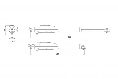 Came ATS50AGS Actionneur de vantail 230V pour 5m/400kg