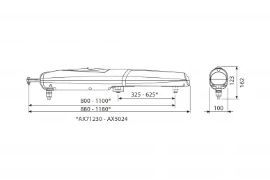 Came AX5024 Attuatore a battente 24V per 5m/400kg