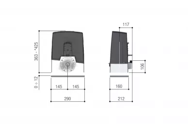 Came BXV04AGF Schiebetorantrieb für Tore bis zu 400 kg