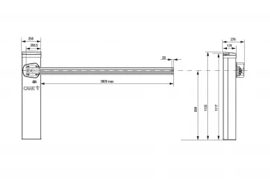 Came GARD PT Elektromechanische Schranke bis zu 3,8 m