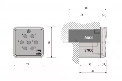 Came S7000 Externe Tastatur mit sieben Tasten
