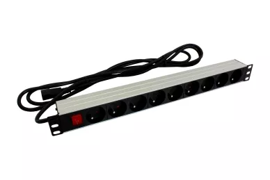 Ciabatta di alimentazione per rack 19'' - 9 prese con interruttore