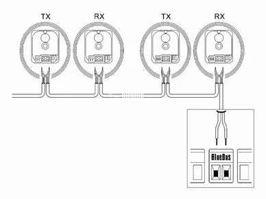 Connection method of Bluebus devices