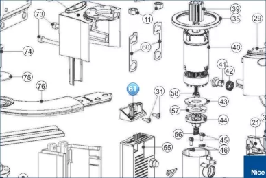 Connector support WALKY (PPD1837R01.4540)