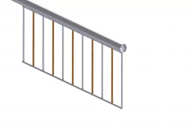Ditex Roger BARK/02 Painted aluminum ladder, 2m