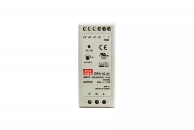 DRA-40-24 Mean Well 24V/40W/1.7A DIN rail power supply