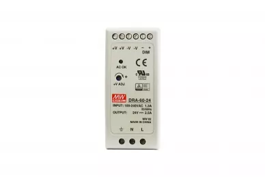 DRA-60-24 Mean Well 24V/60W/2.5A DIN rail power supply