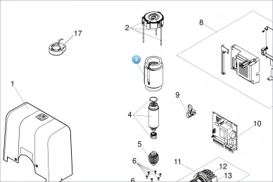 FAAC 00058F0188X SEVEN/MILORD stojan silnika napędu