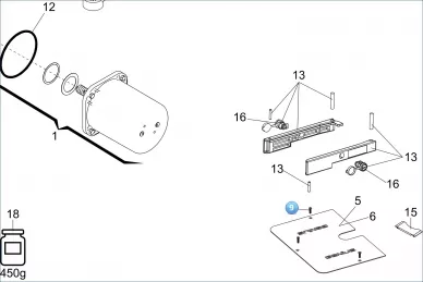 FAAC 00058P0060X Accessories kit for foundation box