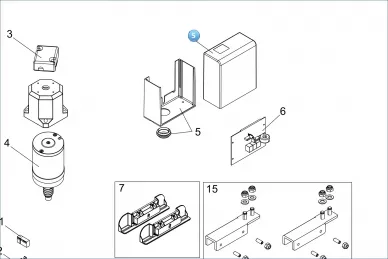 FAAC 00058P2023 Base and cover for sliding control board