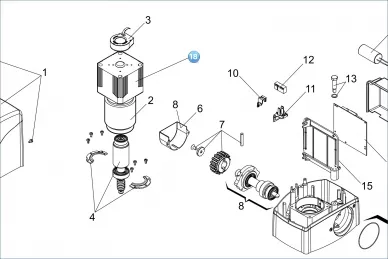 FAAC 00058P2101 Motor cap f0524