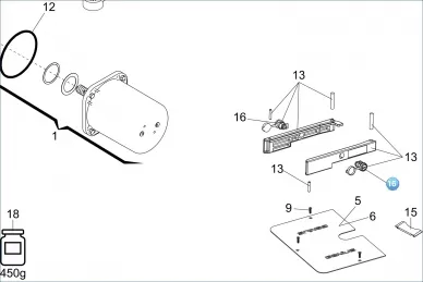 FAAC 00058P2137 Ja208 keylock with keys and cap
