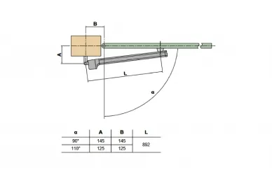 Faac 104470 Siłownik elektromechaniczny 412 230V DX (prawy)