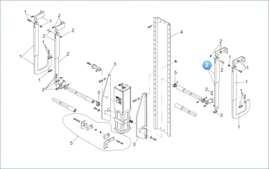 FAAC 390428 Kit acces.direct arm pipe square 593-595