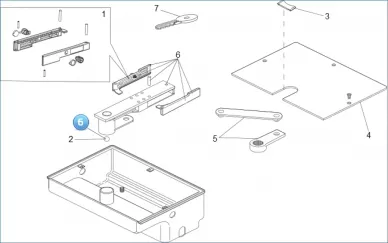 FAAC 424010 Lever release for 110deg opening