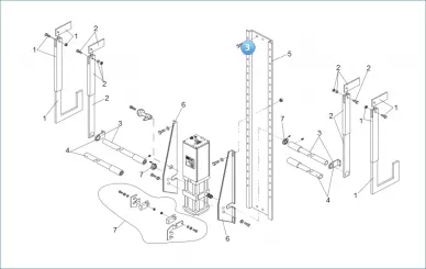 FAAC 490056 Right and left longitudi. member kit 580