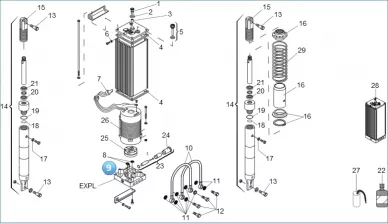 FAAC 4997645 Distribution flange unit