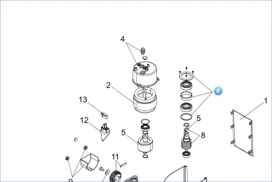 FAAC 6020058 Set of 6 rings of bearings locking