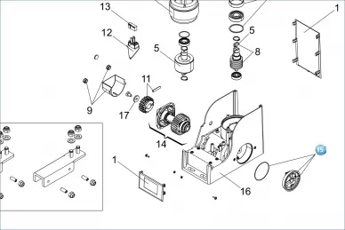 FAAC 6020065 Releasing knob complete with lock