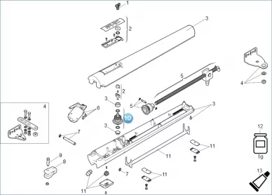 FAAC 60202215 Countershaft +lever x  bush 413/415/s418