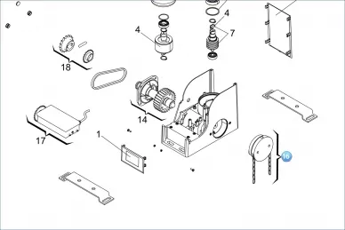 FAAC 6020251 Complete releasing knob