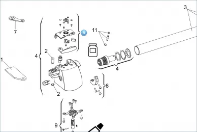 FAAC 6020514 Spare part left release g-bat