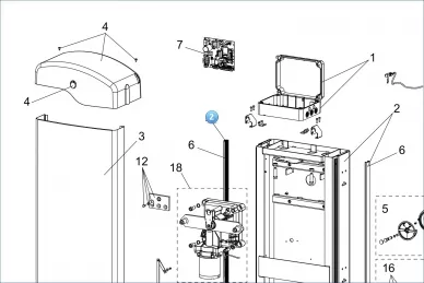 FAAC 6020551 524 rainbow cover spare part