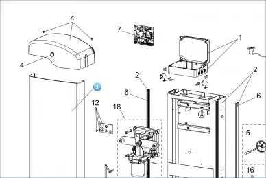 FAAC 6020554 724 rainbow door spare part