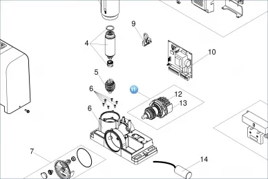 FAAC 6020657 Blizzard 5-9 slow shaft group