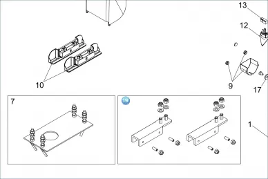FAAC 6100343 Kit screws limit switch sliding