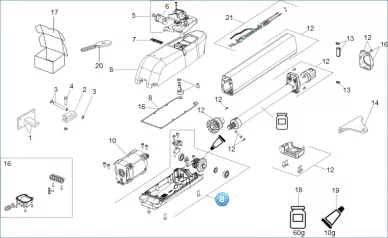 FAAC 63000569 413/415 korpus napędu (część górna i...