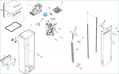 FAAC 63001043 Electronic board plastic support B614