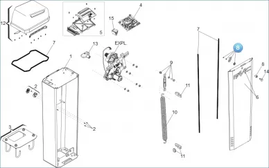 FAAC 63001044 Key lock group B614