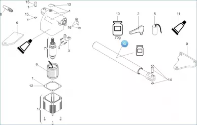 FAAC 63001588 Long complete tube 414 p