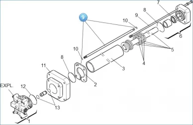 FAAC 63003305 Oil pipe and tie rods 402/422